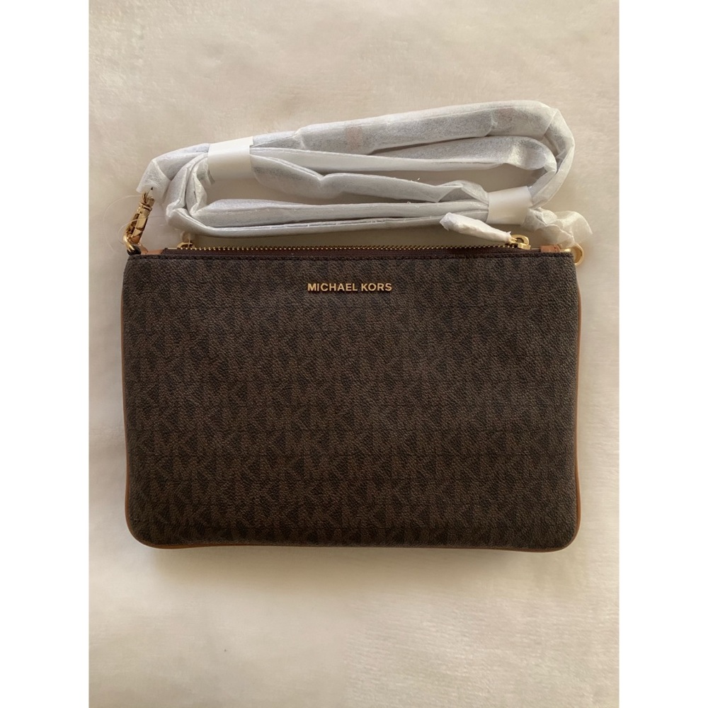 Michael Kors Monogram Double Zip Crossbody